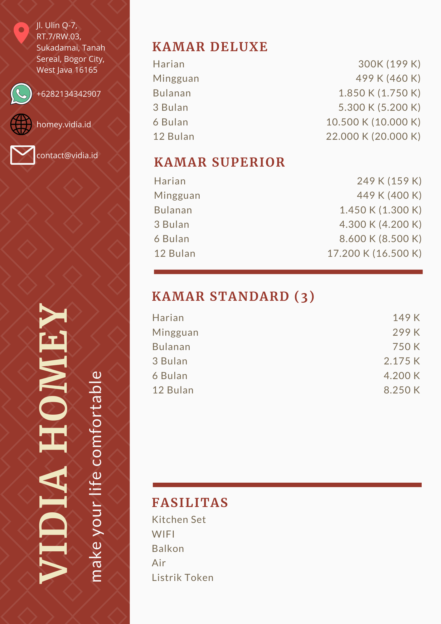 Price List